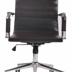 Kancelárska stolička Barton, pravá koža, hnedá - 2
