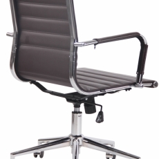 Kancelárska stolička Barton, pravá koža, hnedá - 4