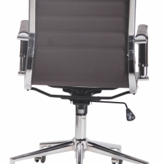Kancelárska stolička Barton, pravá koža, hnedá - 5