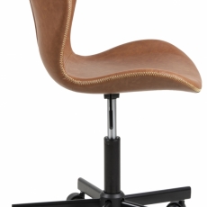 Kancelárska stolička Batilda, syntetická koža, čierna - 2