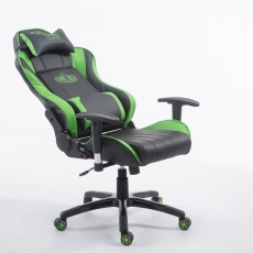 Kancelárska stolička Beregi, čierna / zelená - 5