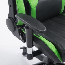 Kancelárska stolička Beregi, čierna / zelená - 8