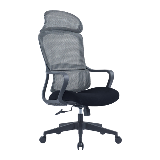 Kancelárska stolička Best HB, textil, čierna / šedá - 1