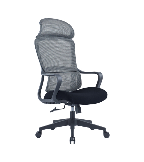 Kancelárska stolička Best HB, textil, čierna / šedá