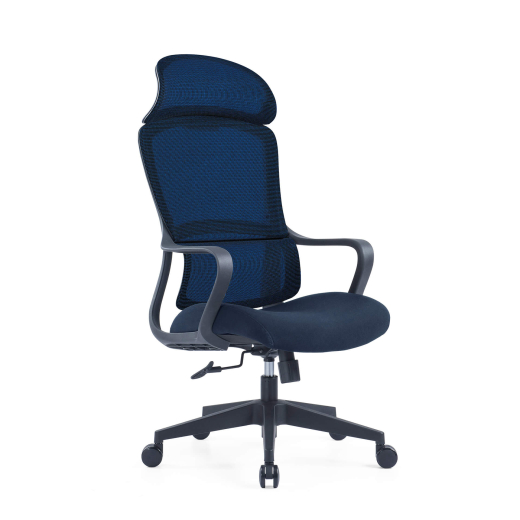 Kancelárska stolička Best HB, textil, modrá/modrá - 1
