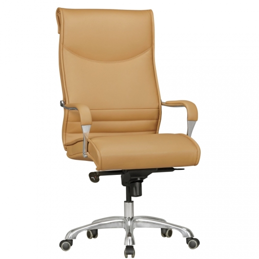 Kancelárska stolička Boss, syntetická koža, béžová - 1