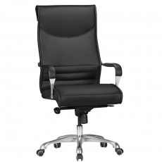 Kancelárska stolička Boss, syntetická koža, čierna - 1