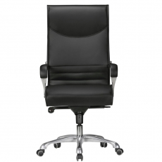 Kancelárska stolička Boss, syntetická koža, čierna - 2