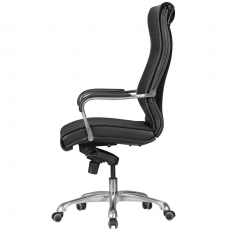 Kancelárska stolička Boss, syntetická koža, čierna - 4