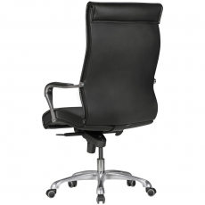 Kancelárska stolička Boss, syntetická koža, čierna - 5