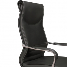 Kancelárska stolička Boss, syntetická koža, čierna - 7