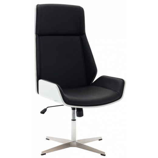 Kancelárska stolička Breda, biela / čierna - 1