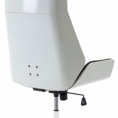 Kancelárska stolička Breda, biela / hnedá - 4