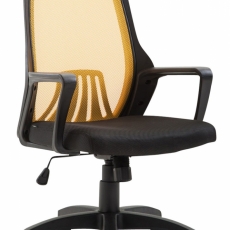 Kancelárska stolička Clever, čierna / žltá - 1