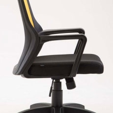 Kancelárska stolička Clever, čierna / žltá - 3