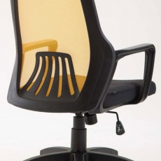 Kancelárska stolička Clever, čierna / žltá - 4