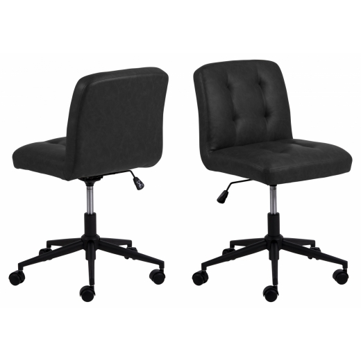 Kancelárska stolička Cosmo I, syntetická koža, čierna - 1