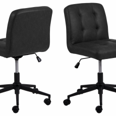 Kancelárska stolička Cosmo I, syntetická koža, čierna - 1