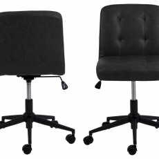 Kancelárska stolička Cosmo I, syntetická koža, čierna - 2