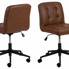 Kancelárska stolička Cosmo I, syntetická koža, hnedá - 1