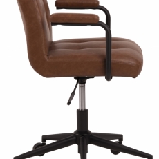 Kancelárska stolička Cosmo II, syntetická koža, hnedá - 3
