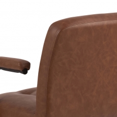 Kancelárska stolička Cosmo II, syntetická koža, hnedá - 6