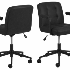 Kancelárska stolička Cosmo, syntetická koža, čierna - 1