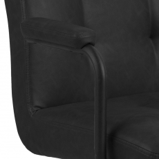Kancelárska stolička Cosmo, syntetická koža, čierna - 5