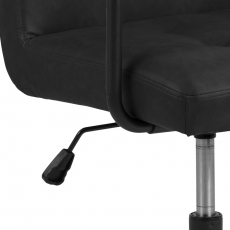 Kancelárska stolička Cosmo, syntetická koža, čierna - 6
