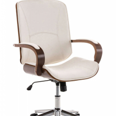Kancelárska stolička Dayton, orechová / biela - 1