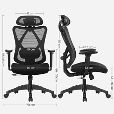 Kancelárska stolička Dazzler, textil, čierna - 3