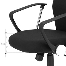 Kancelárska stolička Decay, textil, čierna - 5