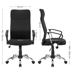 Kancelárska stolička Decay, textil, čierna - 7
