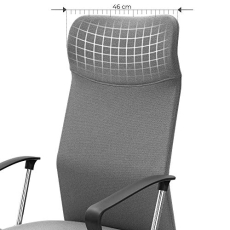 Kancelárska stolička Decay, textil, sivá - 6