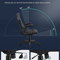 Kancelárska stolička Demise, syntetická koža, čierna - 3