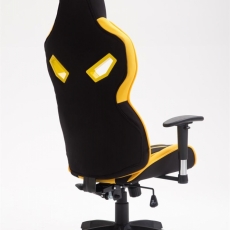 Kancelárska stolička Derek, čierna / žltá - 4