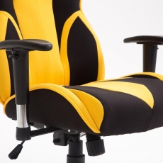 Kancelárska stolička Derek, čierna / žltá - 7