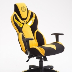 Kancelárska stolička Derek, čierna / žltá - 9