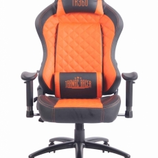 Kancelárska stolička Duran, čierna / oranžová - 2