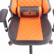 Kancelárska stolička Duran, čierna / oranžová - 5