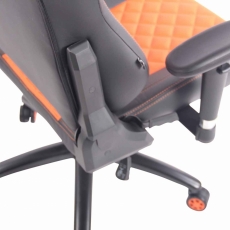 Kancelárska stolička Duran, čierna / oranžová - 7