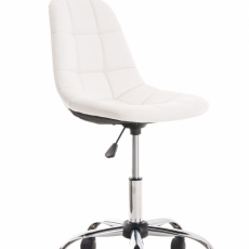 Kancelárska stolička Emil, syntetická koža, biela - 1