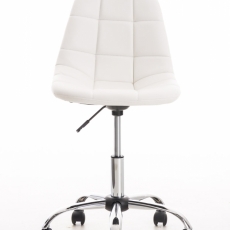 Kancelárska stolička Emil, syntetická koža, biela - 2