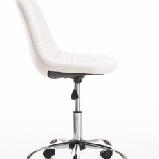 Kancelárska stolička Emil, syntetická koža, biela - 3