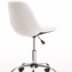 Kancelárska stolička Emil, syntetická koža, biela - 4