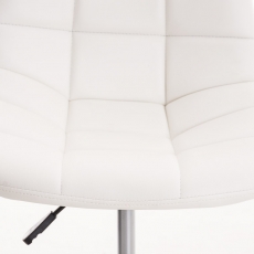 Kancelárska stolička Emil, syntetická koža, biela - 8