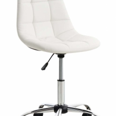 Kancelárska stolička Emil, syntetická koža, biela - 10