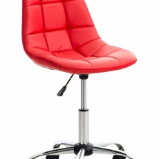 Kancelárska stolička Emil, syntetická koža, červená - 1