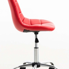 Kancelárska stolička Emil, syntetická koža, červená - 3