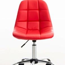 Kancelárska stolička Emil, syntetická koža, červená - 5